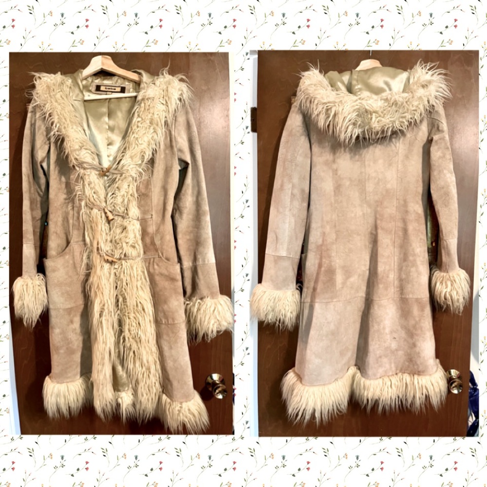 Vintage Bebe Faux Fur Duster Coat
